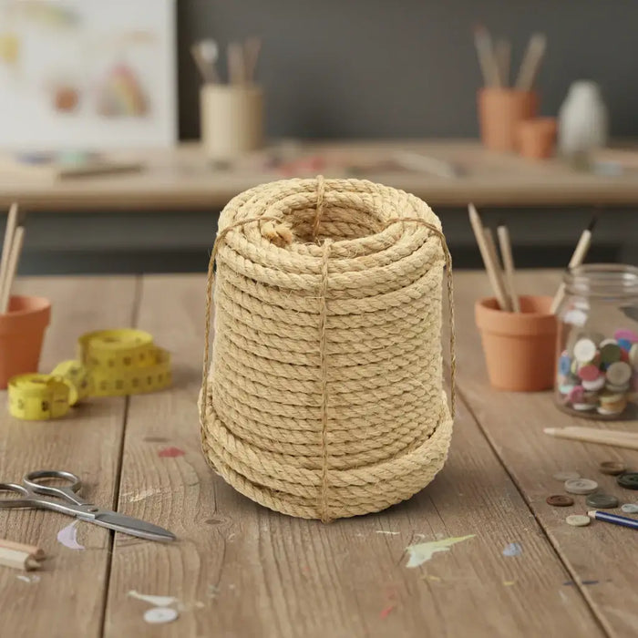 12mm Natural Sisal Rope – 100m | 100% Sisal Fibre - Heavy-Duty Rope for Garden and DIY VIDAXL - Little and Giant Explorers vidaXL