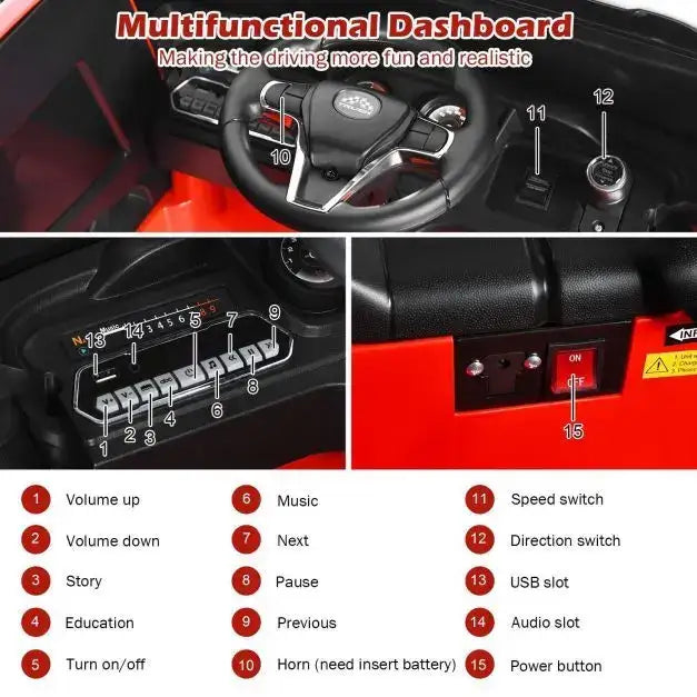 12V 2-in-1 Kids Semi-Truck Container Ride-On | Detachable Transport with 8 EVA Wheels - Little and Giant Explorers Costway