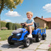 12V Kids 2-in-1 Ride-On Tractor with Detachable Trailer – Blue | Dual Control AIYAPLAY - Little and Giant Explorers AIYAPLAY