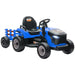 12V Kids 2-in-1 Ride-On Tractor with Detachable Trailer – Blue | Dual Control AIYAPLAY - Little and Giant Explorers AIYAPLAY