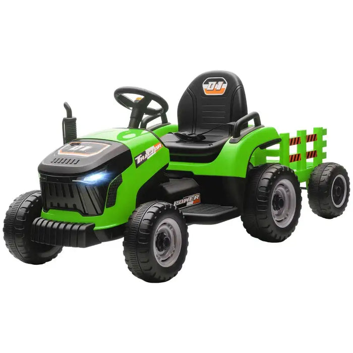 12V Kids 2-in-1 Ride-On Tractor with Detachable Trailer – Green | Dual Control AIYAPLAY - Little and Giant Explorers AIYAPLAY