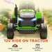 12V Kids 2-in-1 Ride-On Tractor with Detachable Trailer – Green | Dual Control AIYAPLAY - Little and Giant Explorers AIYAPLAY