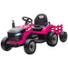 12V Kids 2-in-1 Ride-On Tractor with Detachable Trailer – Pink | Dual Control AIYAPLAY - Little and Giant Explorers AIYAPLAY