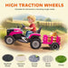 12V Kids 2-in-1 Ride-On Tractor with Detachable Trailer – Pink | Dual Control AIYAPLAY - Little and Giant Explorers AIYAPLAY