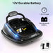 12V Kids Electric Bumper Car – Black | 360° Spin, LED Lights and Dual Control COSTWAY - Little and Giant Explorers Costway
