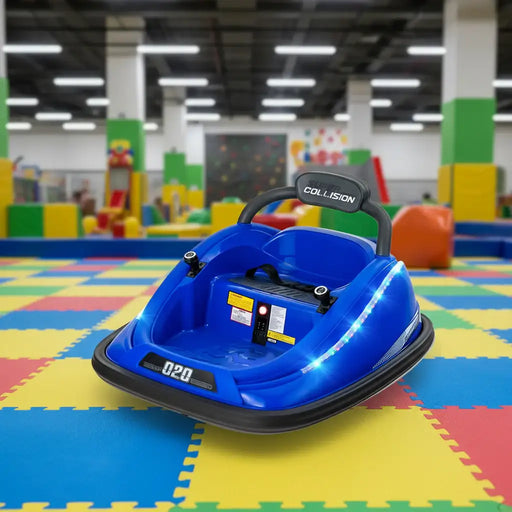 12V Kids Electric Bumper Car – Blue | 360° Spin, LED Lights and Dual Control COSTWAY - Little and Giant Explorers Costway
