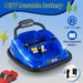 12V Kids Electric Bumper Car – Blue | 360° Spin, LED Lights and Dual Control COSTWAY - Little and Giant Explorers Costway