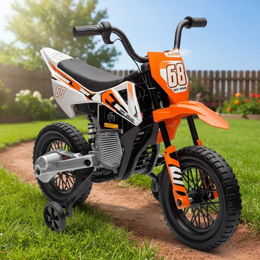 12V Kids Electric Motorbike – Orange | Dual Motors - Adjustable Speed 2.4–5km/h AIYAPLAY - Little and Giant Explorers AIYAPLAY