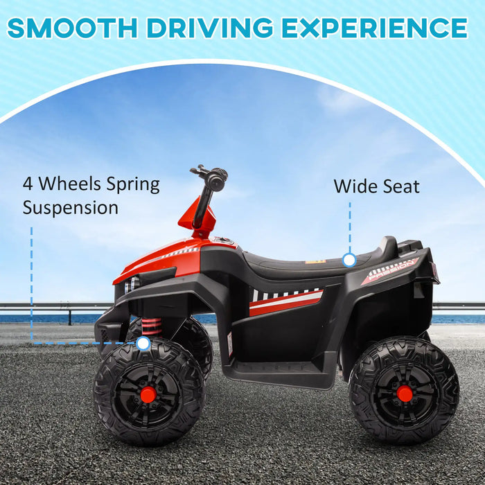 Kids Electric Quad Bike with Spring Suspension System in Red 12V - Little and Giant Explorers AIYAPLAY