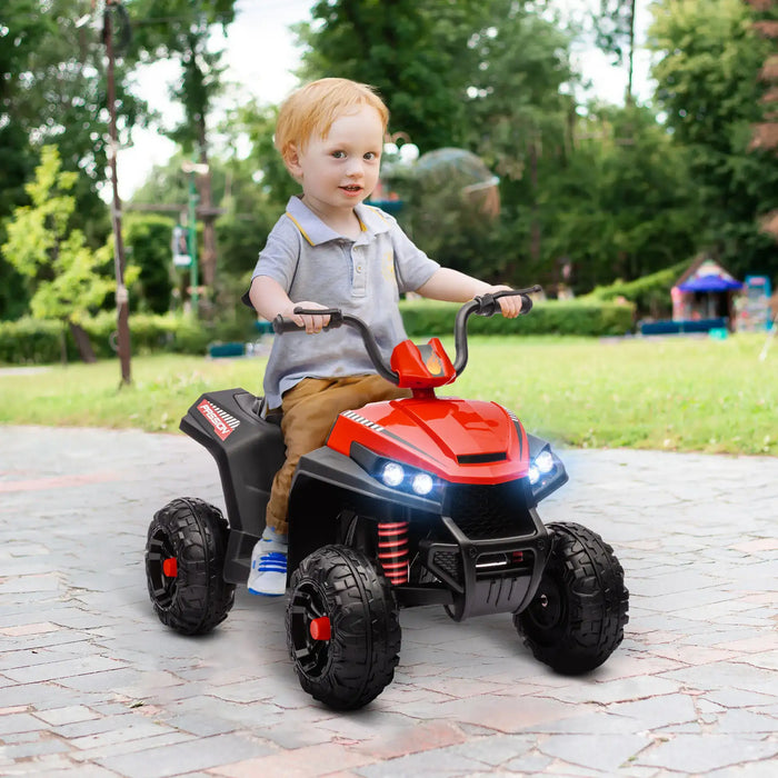Kids Electric Quad Bike with Spring Suspension System in Red 12V - Little and Giant Explorers AIYAPLAY