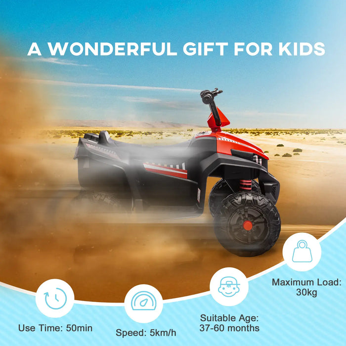 Kids Electric Quad Bike with Spring Suspension System in Red 12V - Little and Giant Explorers AIYAPLAY