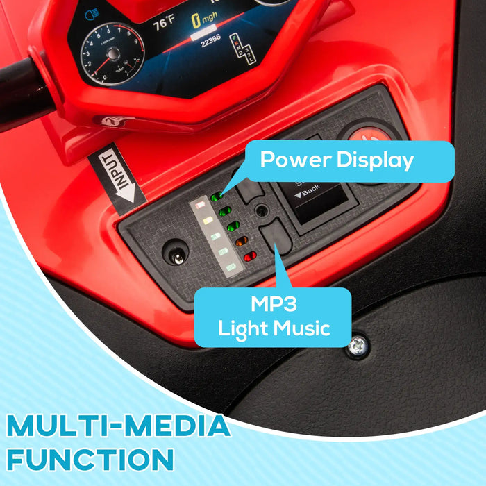 Kids Electric Quad Bike with Spring Suspension System in Red 12V - Little and Giant Explorers AIYAPLAY