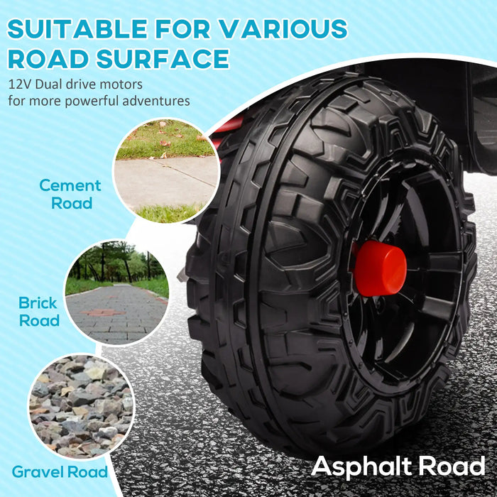 Kids Electric Quad Bike with Spring Suspension System in Red 12V - Little and Giant Explorers AIYAPLAY