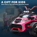 12V Kids Electric Ride-On 3 Wheeler ATV – Pink | LED Lights and USB Music AIYAPLAY - Little and Giant Explorers AIYAPLAY