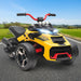12V Kids Electric Ride-On 3 Wheeler ATV – Yellow | LED Lights and USB Music AIYAPLAY - Little and Giant Explorers AIYAPLAY