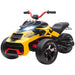 12V Kids Electric Ride-On 3 Wheeler ATV – Yellow | LED Lights and USB Music AIYAPLAY - Little and Giant Explorers AIYAPLAY