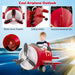 12V kids electric ride-on red airplane toy with rotary propeller, folding wings, child seated