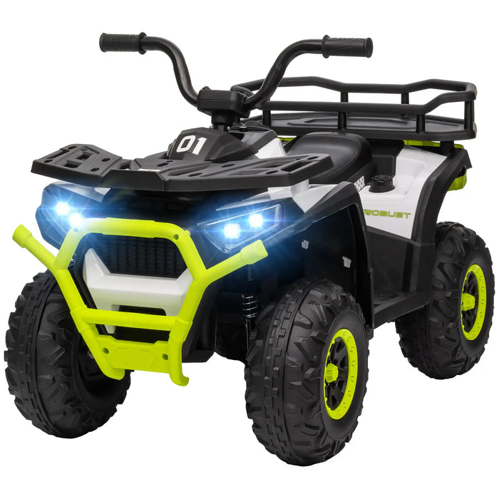 Kids Electric Ride-On ATV Quad with Storage Basket in Green 12V - Little and Giant Explorers AIYAPLAY