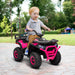 Kids Electric Ride-On ATV Quad with Storage Basket in Pink 12V - Little and Giant Explorers AIYAPLAY