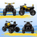 Kids Quad Bike ATV with LED Lights, Music and Backrest in Yellow 12V - Little and Giant Explorers HOMCOM