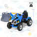 12V Kids Electric Ride-On Excavator - Blue | Forward and Reverse and Working Arm COSTWAY - Little and Giant Explorers Costway