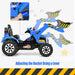 12V Kids Electric Ride-On Excavator - Blue | Forward and Reverse and Working Arm COSTWAY - Little and Giant Explorers Costway