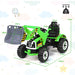 12V Kids Electric Ride-On Excavator - Green | Forward and Reverse and Working Arm COSTWAY - Little and Giant Explorers Costway