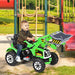 12V Kids Electric Ride-On Excavator - Green | Forward and Reverse and Working Arm COSTWAY - Little and Giant Explorers Costway