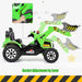12V Kids Electric Ride-On Excavator - Green | Forward and Reverse and Working Arm COSTWAY - Little and Giant Explorers Costway