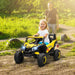 12V Kids Electric Ride-On UTV Car - Yellow | LED Lights, Music and USB AIYAPLAY - Little and Giant Explorers AIYAPLAY