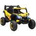 12V Kids Electric Ride-On UTV Car - Yellow | LED Lights, Music and USB AIYAPLAY - Little and Giant Explorers AIYAPLAY