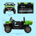 12V Kids Electric Ride-On UTV - Green | Electronic Bucket with Music System HOMCOM - Little and Giant Explorers HOMCOM