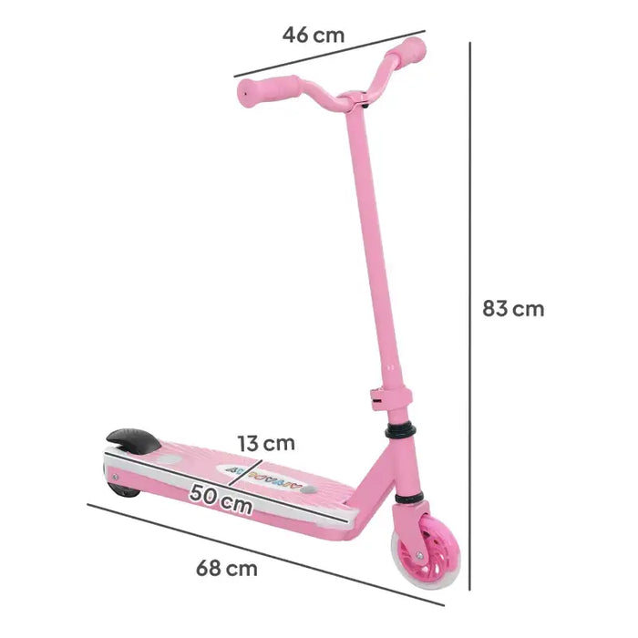 12V Kids Electric Scooter - Pink | Light-Up Pedals and Wheels - Removable Stabiliser Wheels AIYAPLAY - Little and Giant Explorers AIYAPLAY
