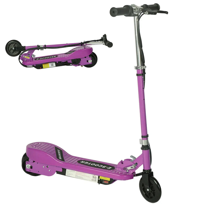 12V Kids Electric Scooter – Purple | Adjustable Height, Foldable Frame and Handbrake AIYAPLAY - Little and Giant Explorers