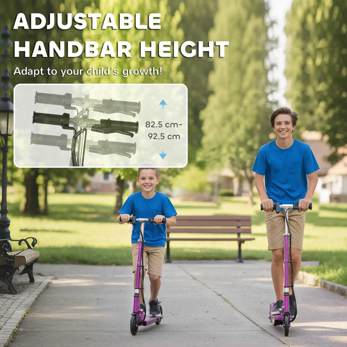 12V Kids Electric Scooter – Purple | Adjustable Height, Foldable Frame and Handbrake AIYAPLAY - Little and Giant Explorers