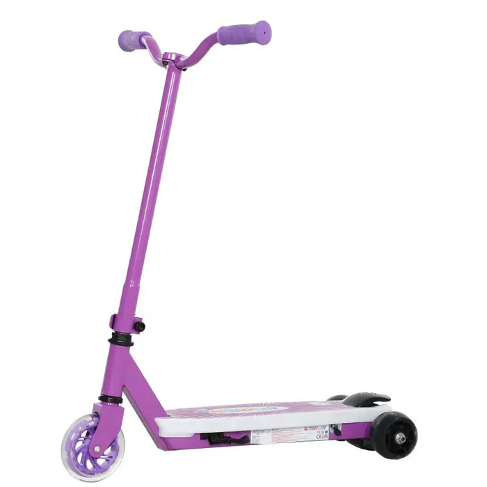 12V Kids Electric Scooter - Purple | Light-Up Pedals and Wheels - Removable Stabiliser Wheels AIYAPLAY - Little and Giant Explorers AIYAPLAY