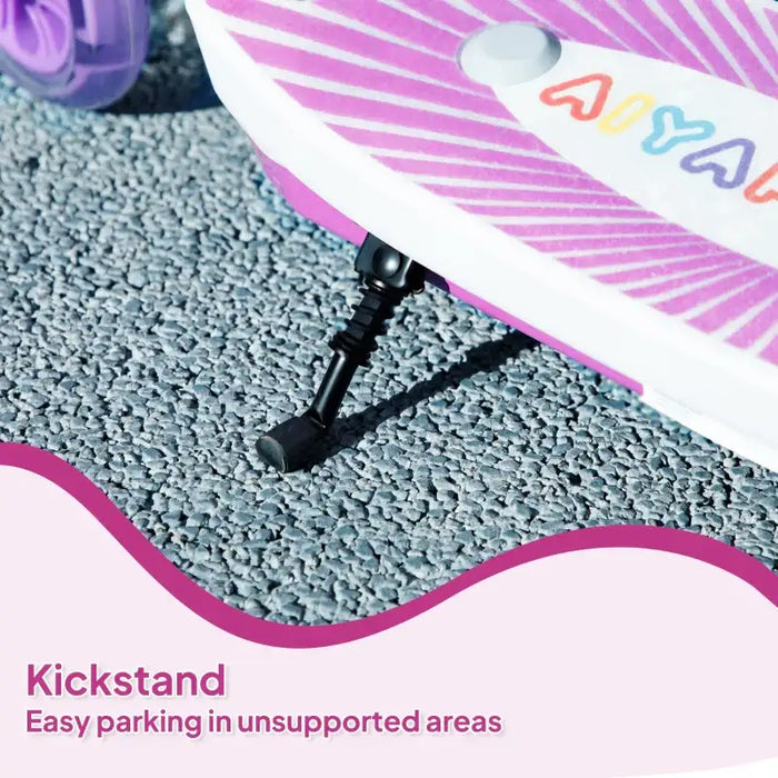 12V Kids Electric Scooter - Purple | Light-Up Pedals and Wheels - Removable Stabiliser Wheels AIYAPLAY - Little and Giant Explorers AIYAPLAY