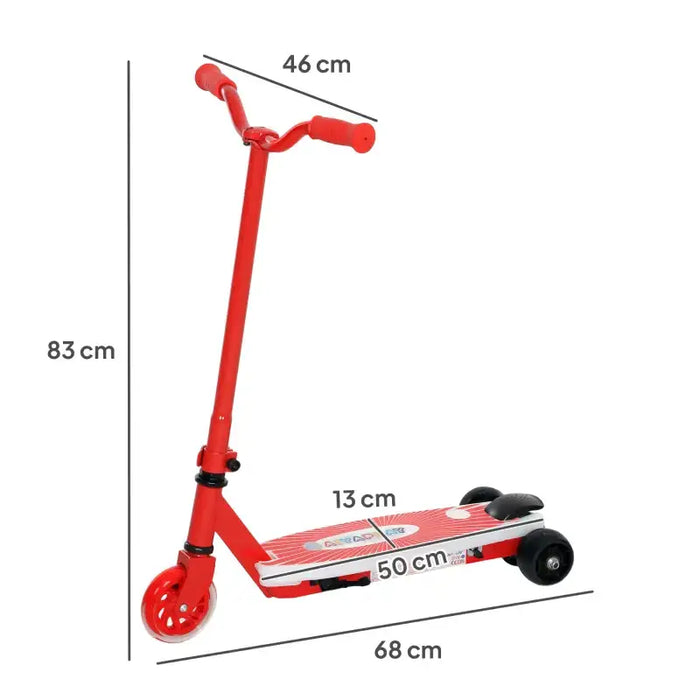 12V Kids Electric Scooter - Red | Light-Up Pedals and Wheels - Removable Stabiliser Wheels AIYAPLAY - Little and Giant Explorers AIYAPLAY