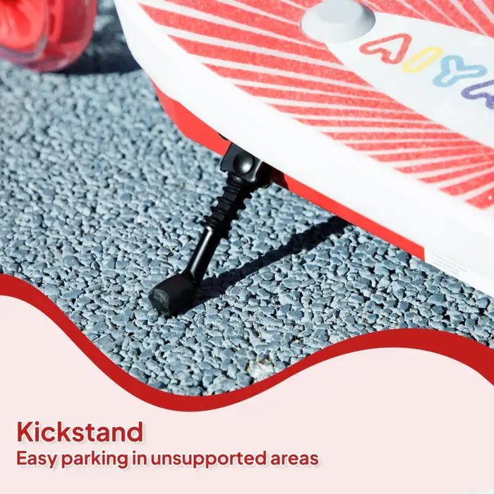 12V Kids Electric Scooter - Red | Light-Up Pedals and Wheels - Removable Stabiliser Wheels AIYAPLAY - Little and Giant Explorers AIYAPLAY