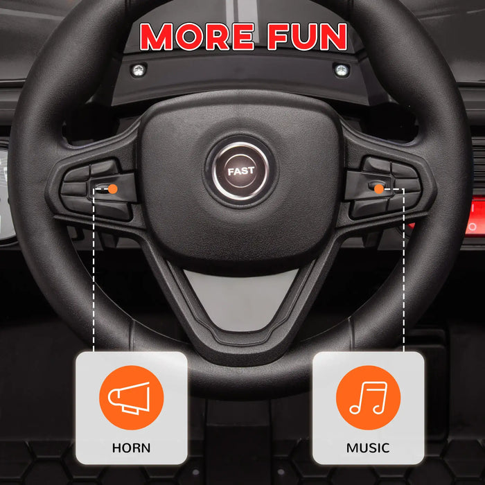 12V Kids Electric UTV Black | Single-Rider Adventure Vehicle with Dual Suspension - Little and Giant Explorers AIYAPLAY