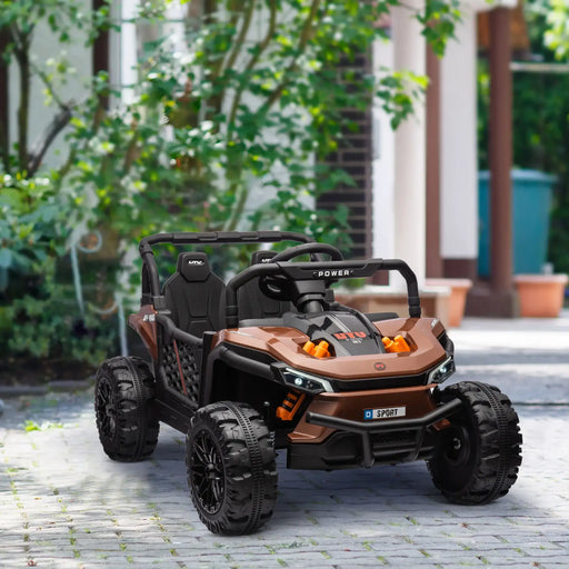 12V Kids UTV Brown | Dual Motor Adventure Vehicle - Little and Giant Explorers AIYAPLAY