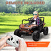 12V Kids UTV Brown | Dual Motor Adventure Vehicle - Little and Giant Explorers AIYAPLAY