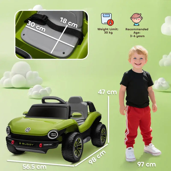 12V Kids Licensed Volkswagen E-Buggy Ride-On Car – Green | Remote Control AIYAPLAY - Little and Giant Explorers AIYAPLAY