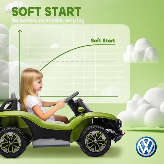 12V Kids Licensed Volkswagen E-Buggy Ride-On Car – Green | Remote Control AIYAPLAY - Little and Giant Explorers AIYAPLAY