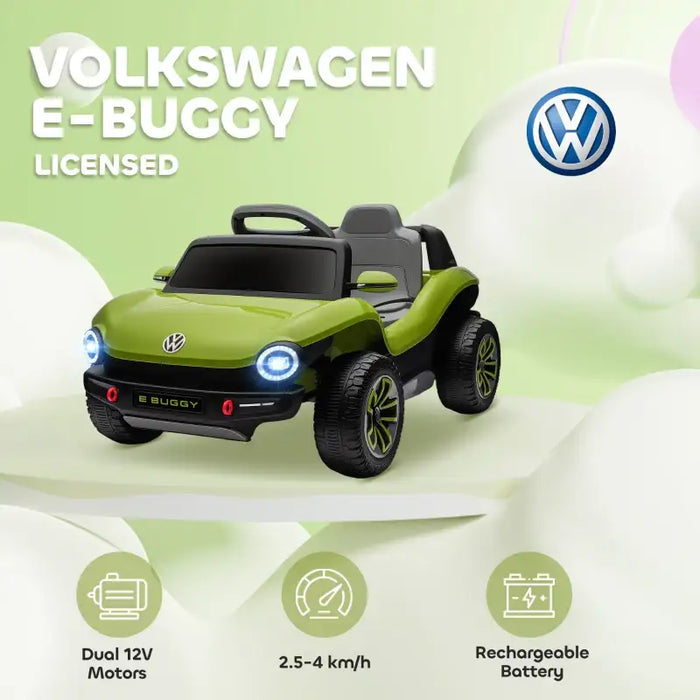 12V Kids Licensed Volkswagen E-Buggy Ride-On Car – Green | Remote Control AIYAPLAY - Little and Giant Explorers AIYAPLAY