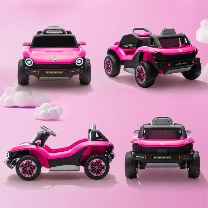 12V Kids Licensed Volkswagen E-Buggy Ride-On Car – Pink | Remote Control AIYAPLAY - Little and Giant Explorers AIYAPLAY