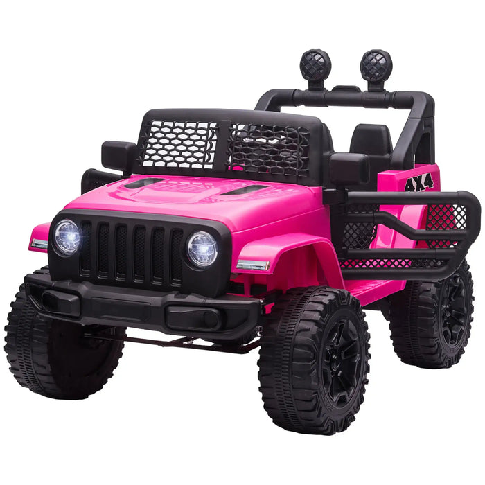 12V Kids Off-Road Ride-On Car Pink | Ultra-Cool Adventure Vehicle - Little and Giant Explorers HOMCOM