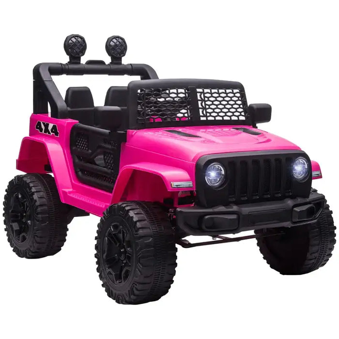 12V Kids Off-Road Ride-On Car Pink | Ultra-Cool Adventure Vehicle - Little and Giant Explorers HOMCOM