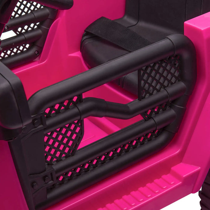 12V Kids Off-Road Ride-On Car Pink | Ultra-Cool Adventure Vehicle - Little and Giant Explorers HOMCOM