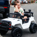 12V Kids Off-Road Ride-On Car - White | Dual Motors with Working Doors HOMCOM - Little and Giant Explorers HOMCOM